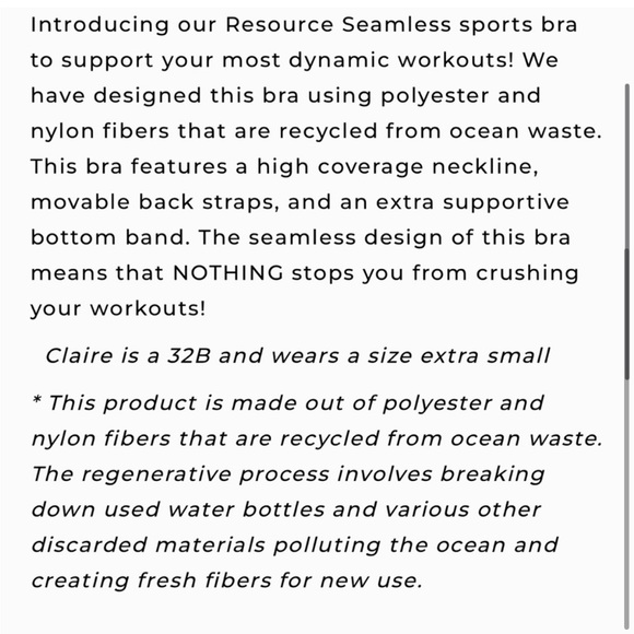 Buffbunny Collection Resource Seamless Bra in Granite - Picture 3 of 5